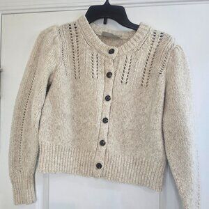 Everlane Cream Knit Cardigan Sweater